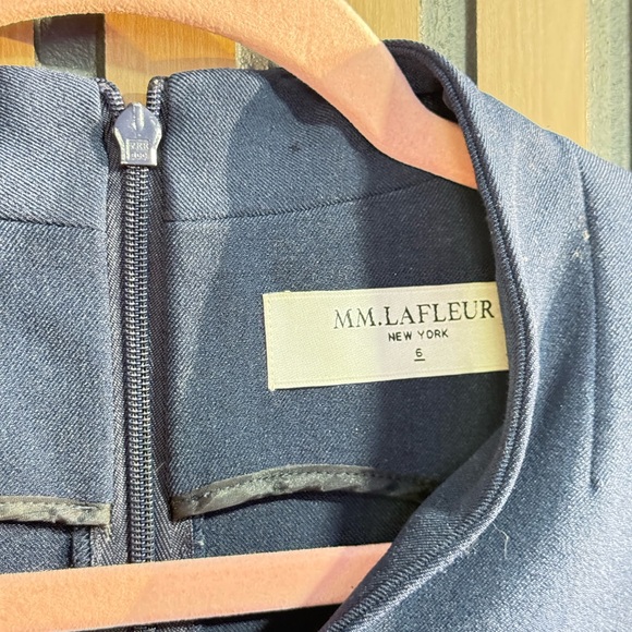 MM Lafleur  Navy Dress Sz 6 - Picture 3 of 5